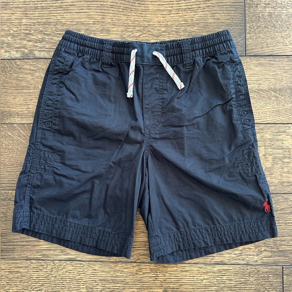 Black Polo Boys Shorts  Size M (10-12) 
Elastic and draw string waist